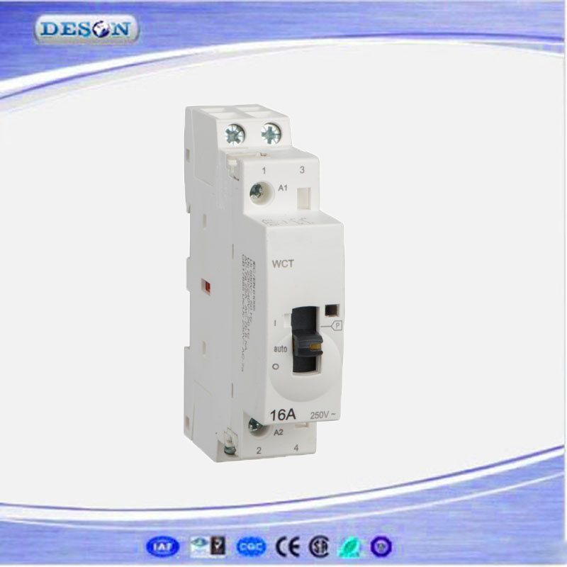 2p 16A Ict Manual Control Household AC Magnetic Contactor