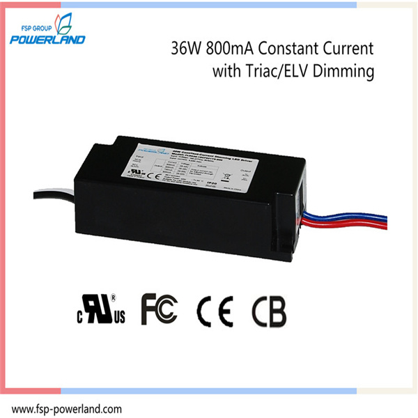 36W 800mA Constant Current Triac/Elv Dimmable LED Driver