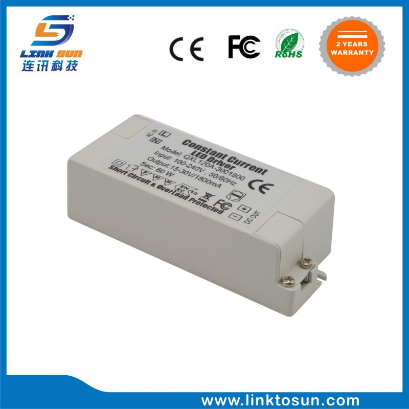 Newest Constant Current 60W 15-30V 1.8A LED Driver