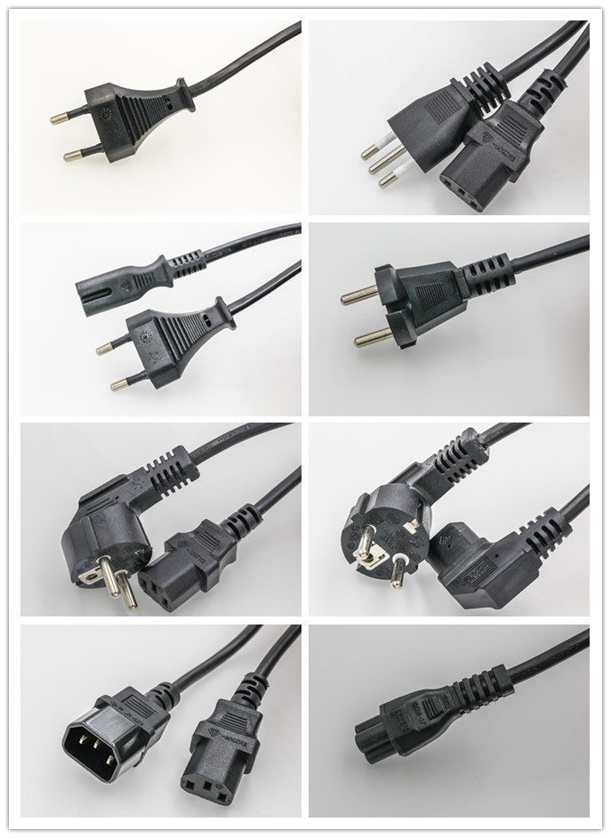 Euro Power Plug 250V 10A with VDE Certificate Appliance to European Market VDE Power Cord