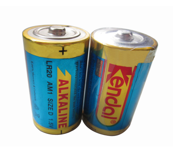 2PCS 1.5V Shrink Alkaline Battery Lr20 D