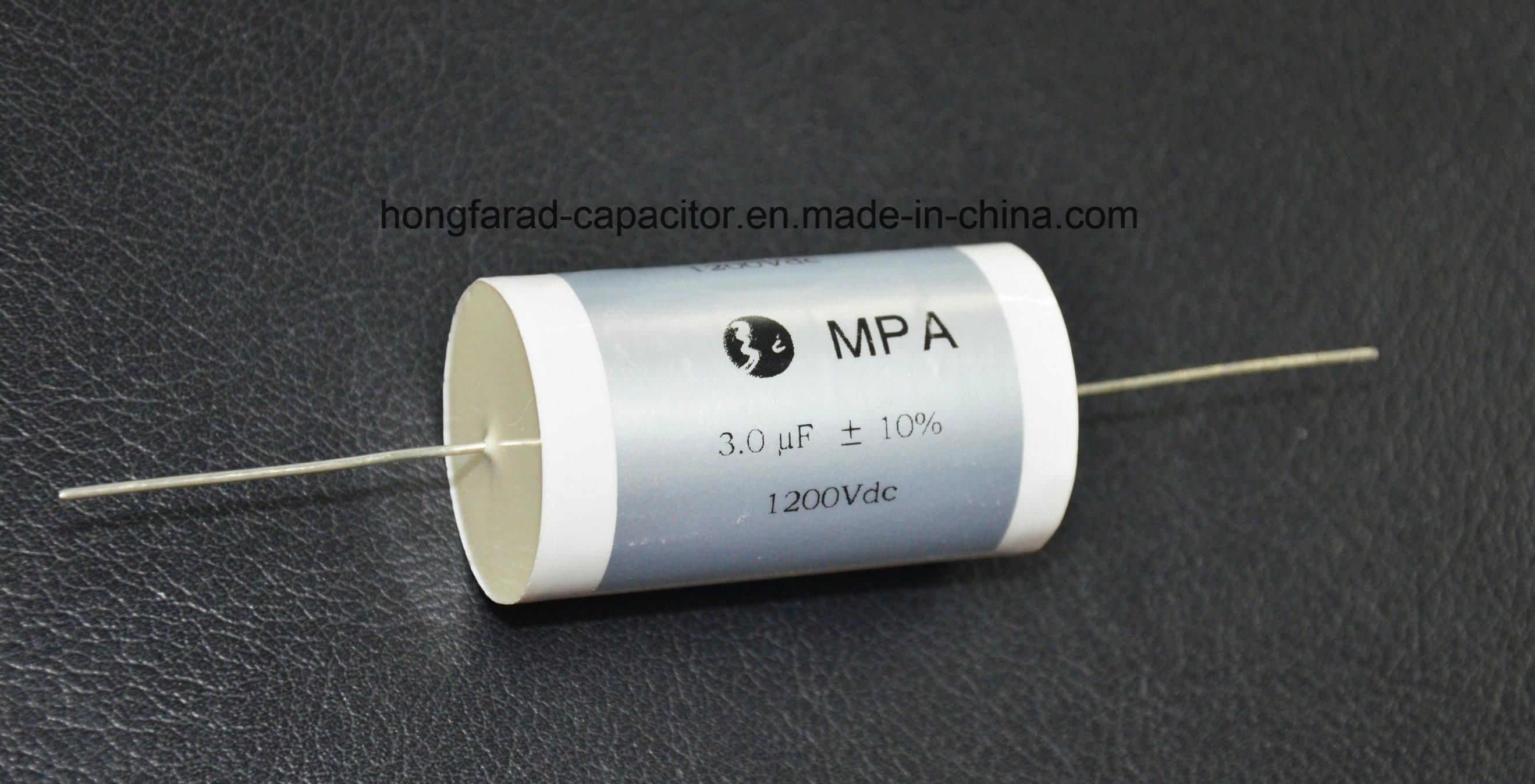 Axial Cbb20 MPa Metallized Film Capacitor with High Voltage