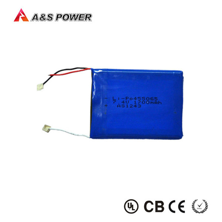 455065 7.4V 1700mAh Rechargeable Lithium Polymer Battery