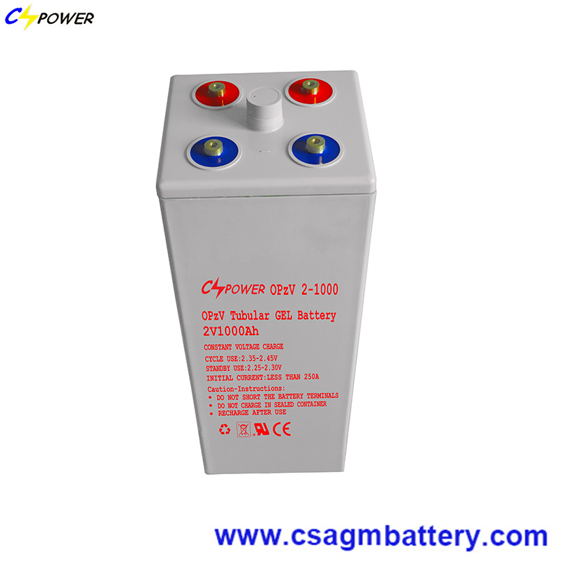 Tubular Gel Batteries Rechargeable 2V1000ah @120hr for Solar Power