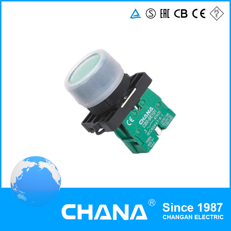 22mm Plastic Push Button Switch with Protective Cover CB2-Ep Series