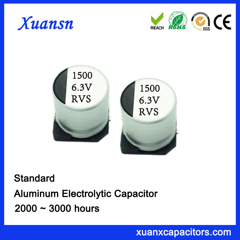 Large Capatance General 1500UF 6.3V SMD Electrolytic Capacitor