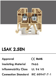 Economic Sak Bus Bar Terminal Connector (LSAK 2.5EN)