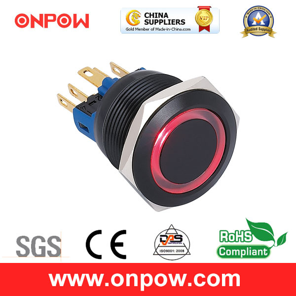 Onpow 22mm Push Button Switch (GQ22-11E/B/6V/A, CE, CCC, RoHS)