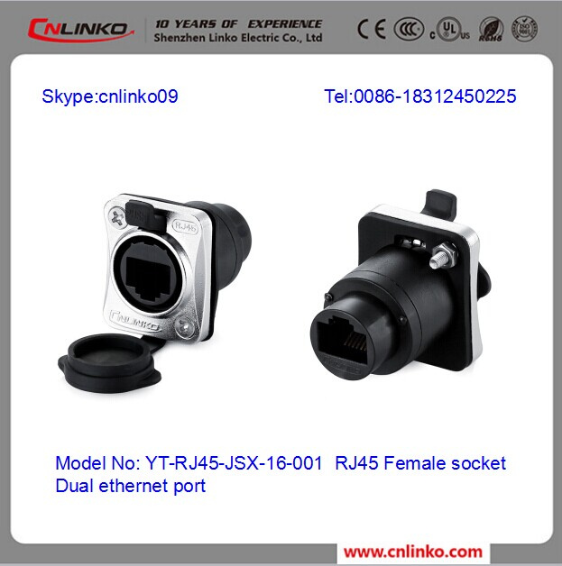 Panel Mount RJ45 Socket Connector