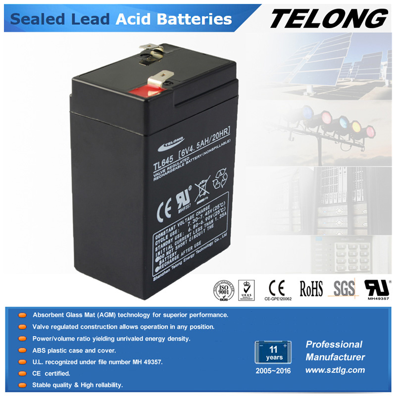 6V4.5ah Maintenance Free UPS Battery