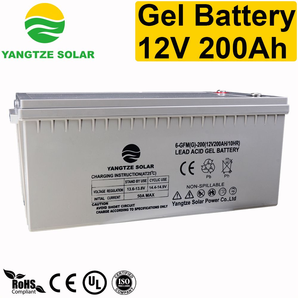 12V 200ah AGM Deep Cycle Sealed Maintenance Free Silicone Gel Battery