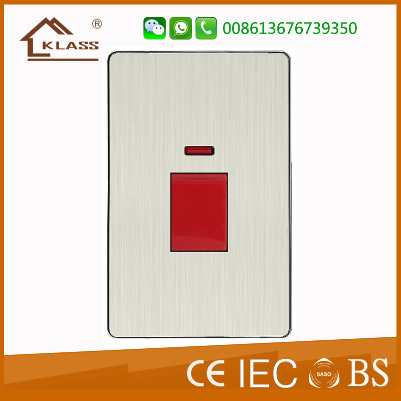 Nice Looking 45A Rea Wall Switch with Neon
