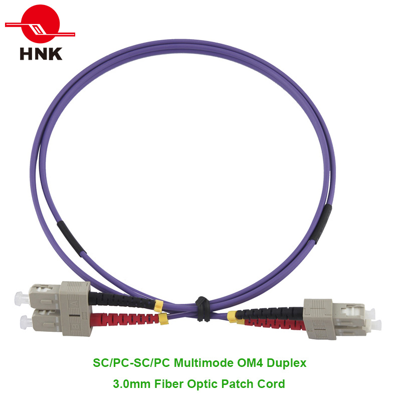 SC/PC-SC/PC 3.0mm Duplex Multimode 50 Om4 Fiber Optic Patch Cord