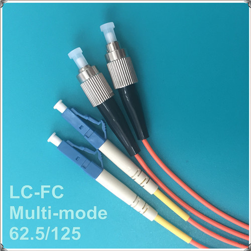 LC-FC 03m, PC Standard, Multi-Mode Double Core 2.0 62.5/125 Fiber Optic Patch Cord