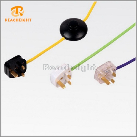 UK Fused 3 Pin Plug Cable with Switch