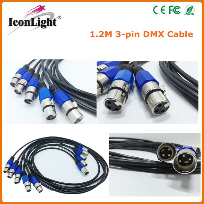 Wholesale 3 Pin DMX Controller 1.2m Length DMX Cable
