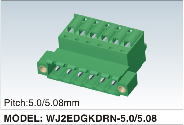 Wanjie Plug-in/Pluggable Terminal Blocks with Flange (WJ2EDGKDRN-5.0/5.08)