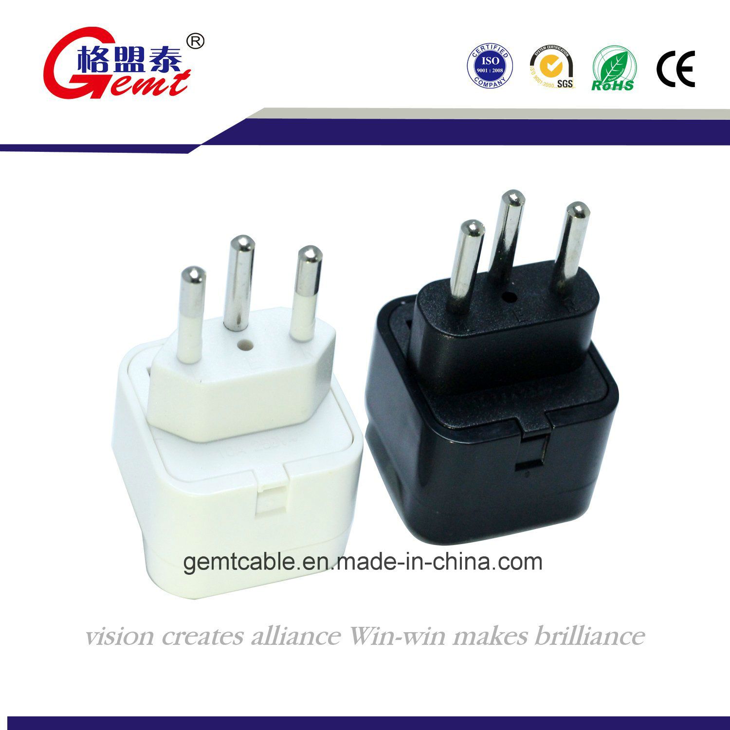 Switzerland Standard Travel Adapter Ce RoHS Certificate