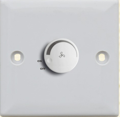 British Standard 500W/1000W Fan Speed Dimmer Wall Switch E