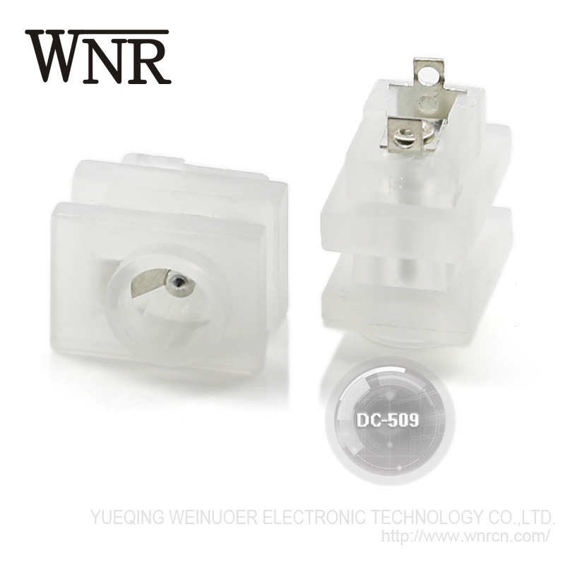 New Arrival Product Vertical Transparent White 2 Pin Charge DC Power Jack DC-509
