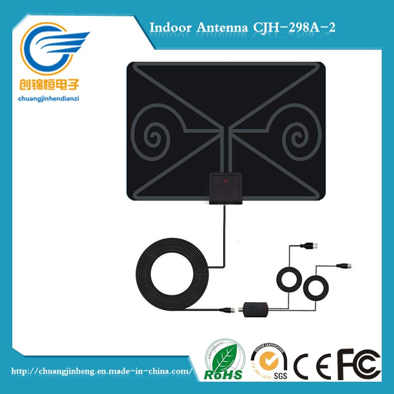 Hot Selling Flat HD Digital Indoor Amplified TV Antenna - 50 Miles Range TV ISDB ATSC DVB-T DVB-T2 Antenna