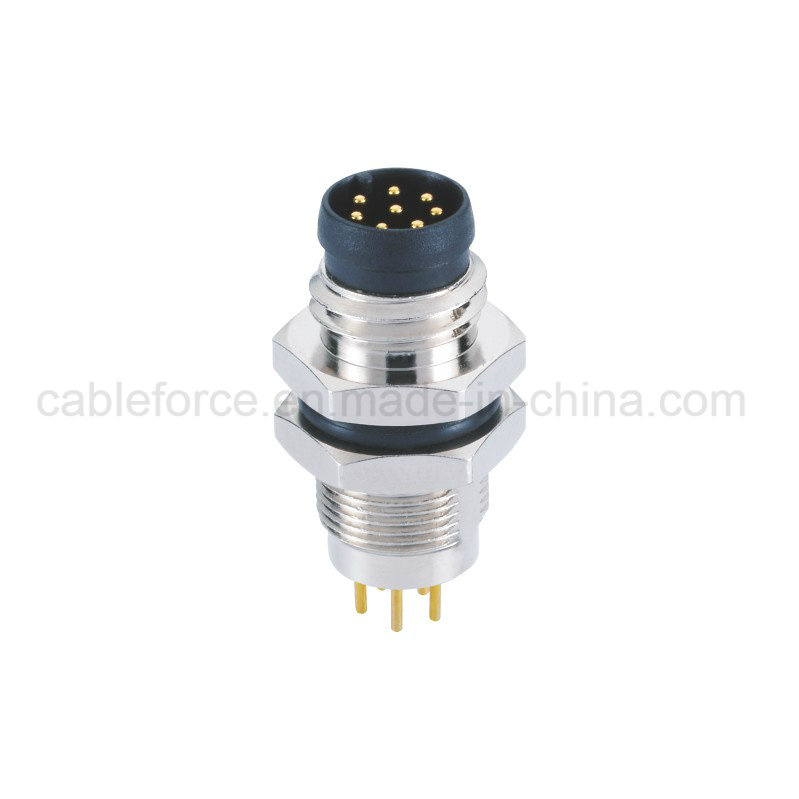 M8 8pin Male Panel Mount Connector