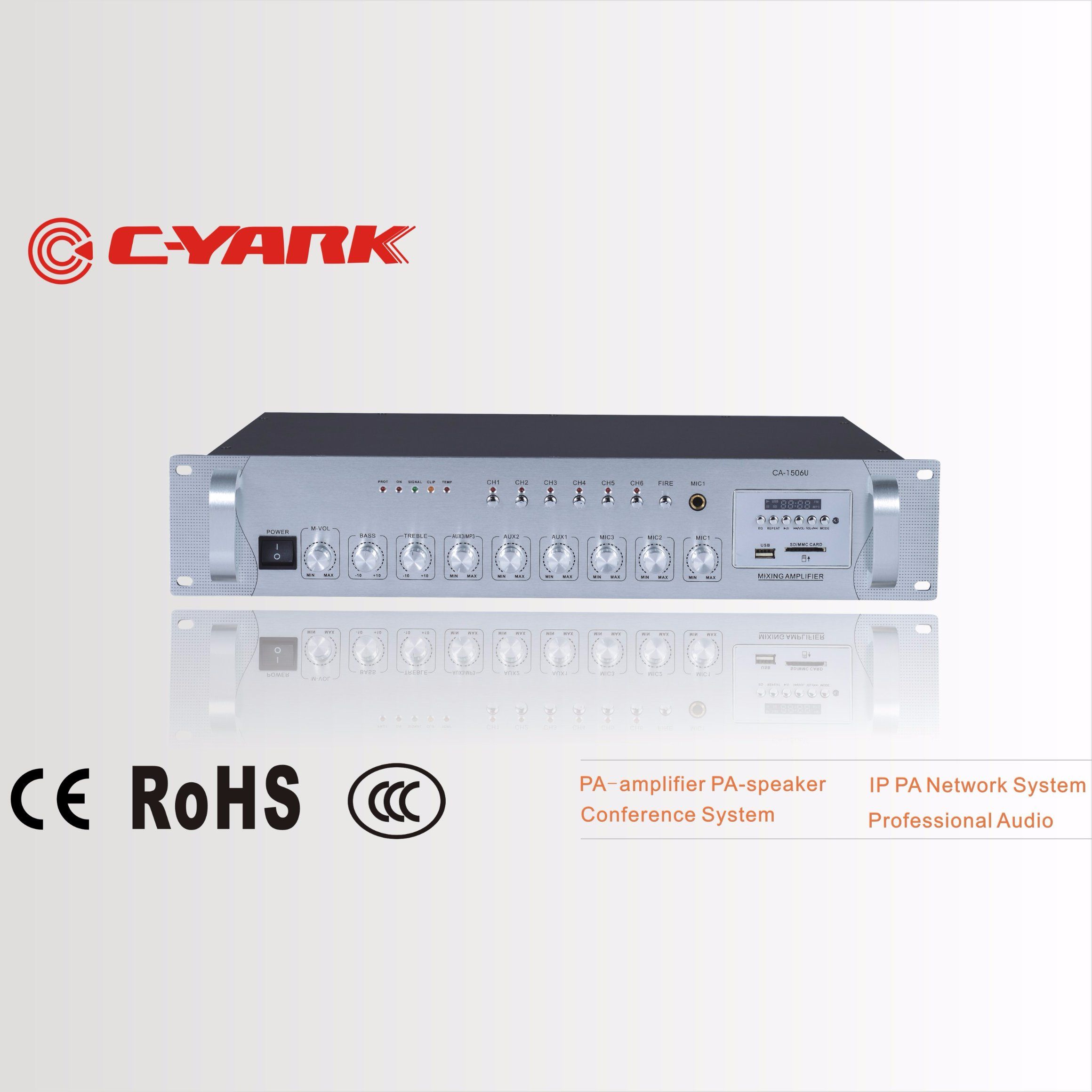 C-Yark PA System Amplifier with 6 Zones and USB Player