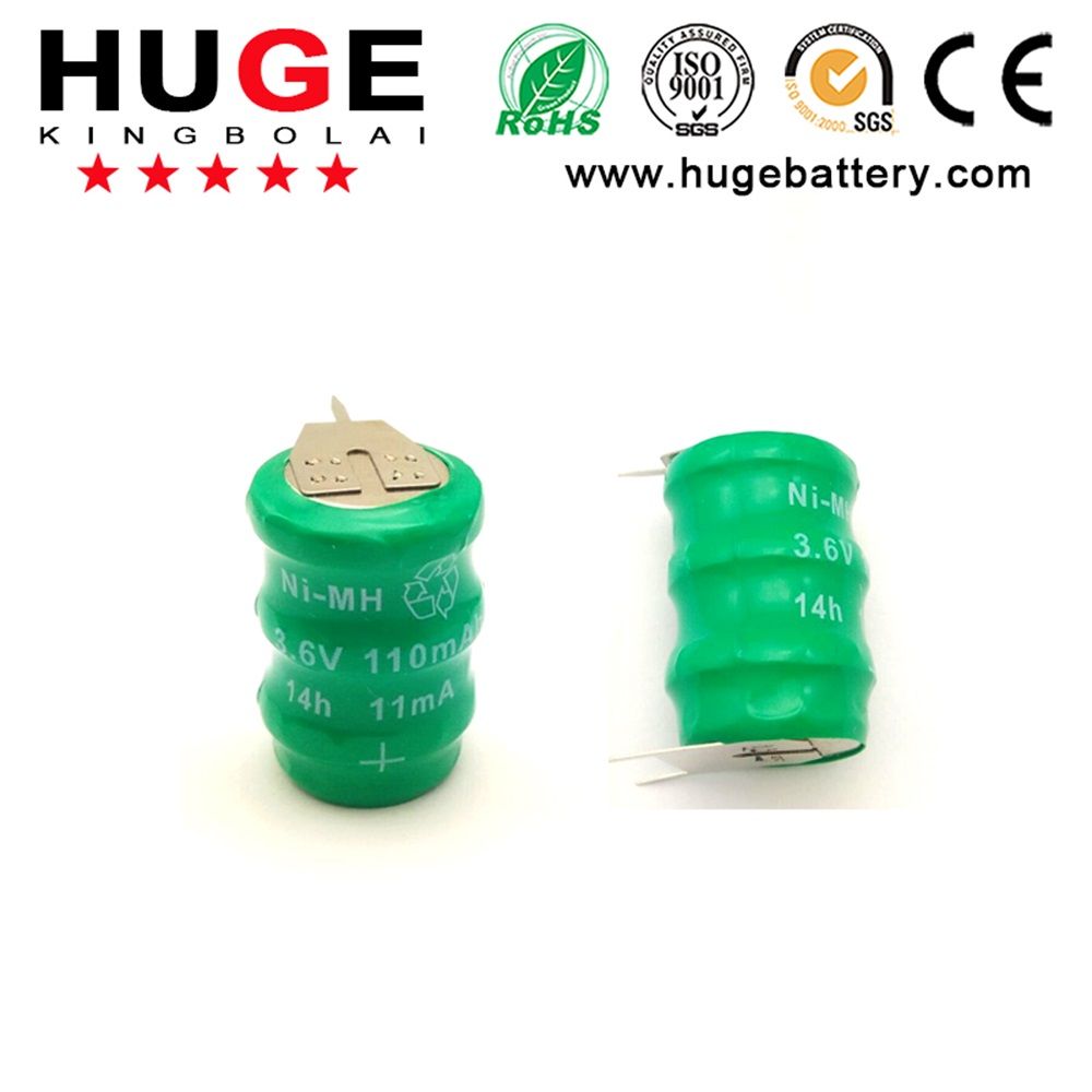 3.6V Rechargeable Ni-MH Button Cell Battery (Ni-mh)