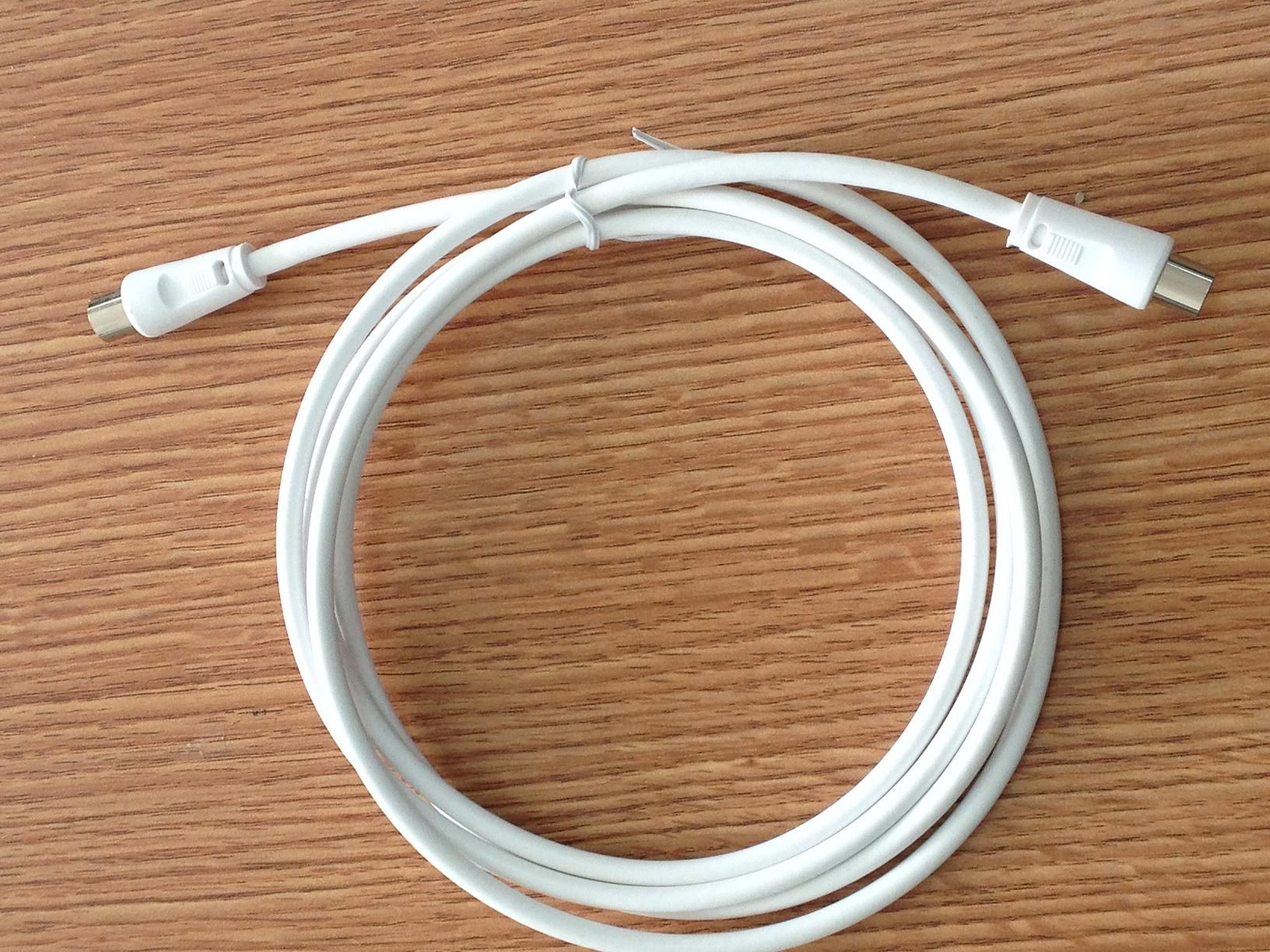Antenna Cable with PAL Plug, Screening Attenuation