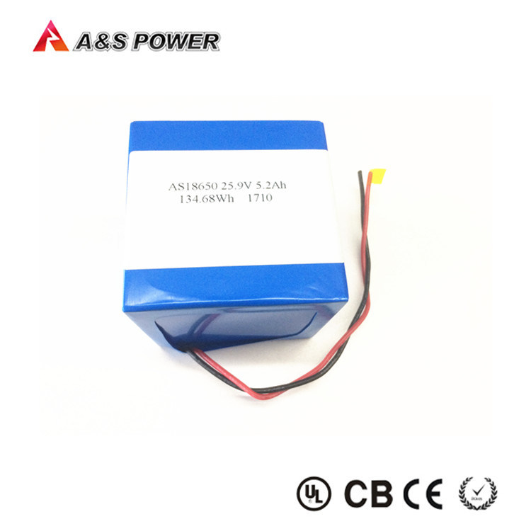 Rechargeable 18650 7s2p 25.9V 5.2ah Lithium Ion Battery Pack for Solar Street Light