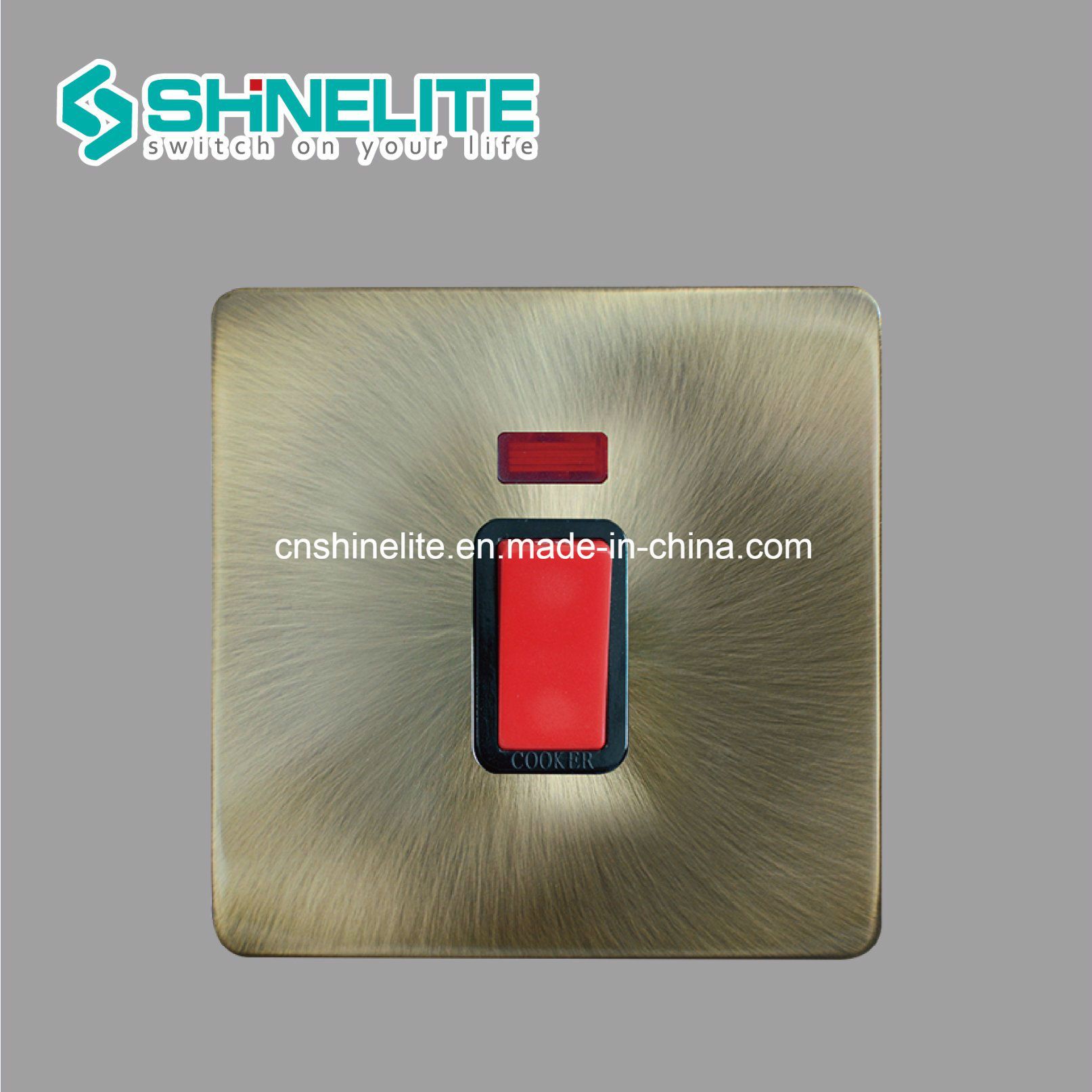 British Standard 45A Cooker Switch with Neon OEM