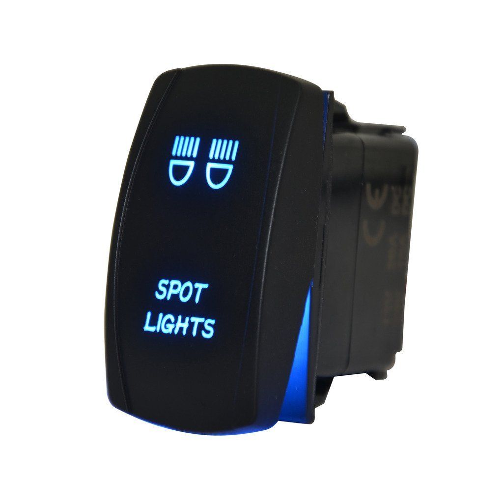 Laser Backlit Blue Rocker Switch 20A 12V on/off LED Light