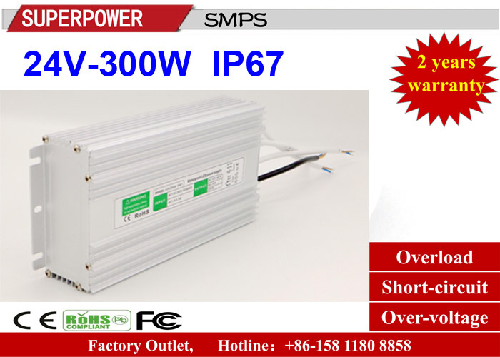 Constant Voltage 24V 300W LED Waterproof Switching Power Supply IP67