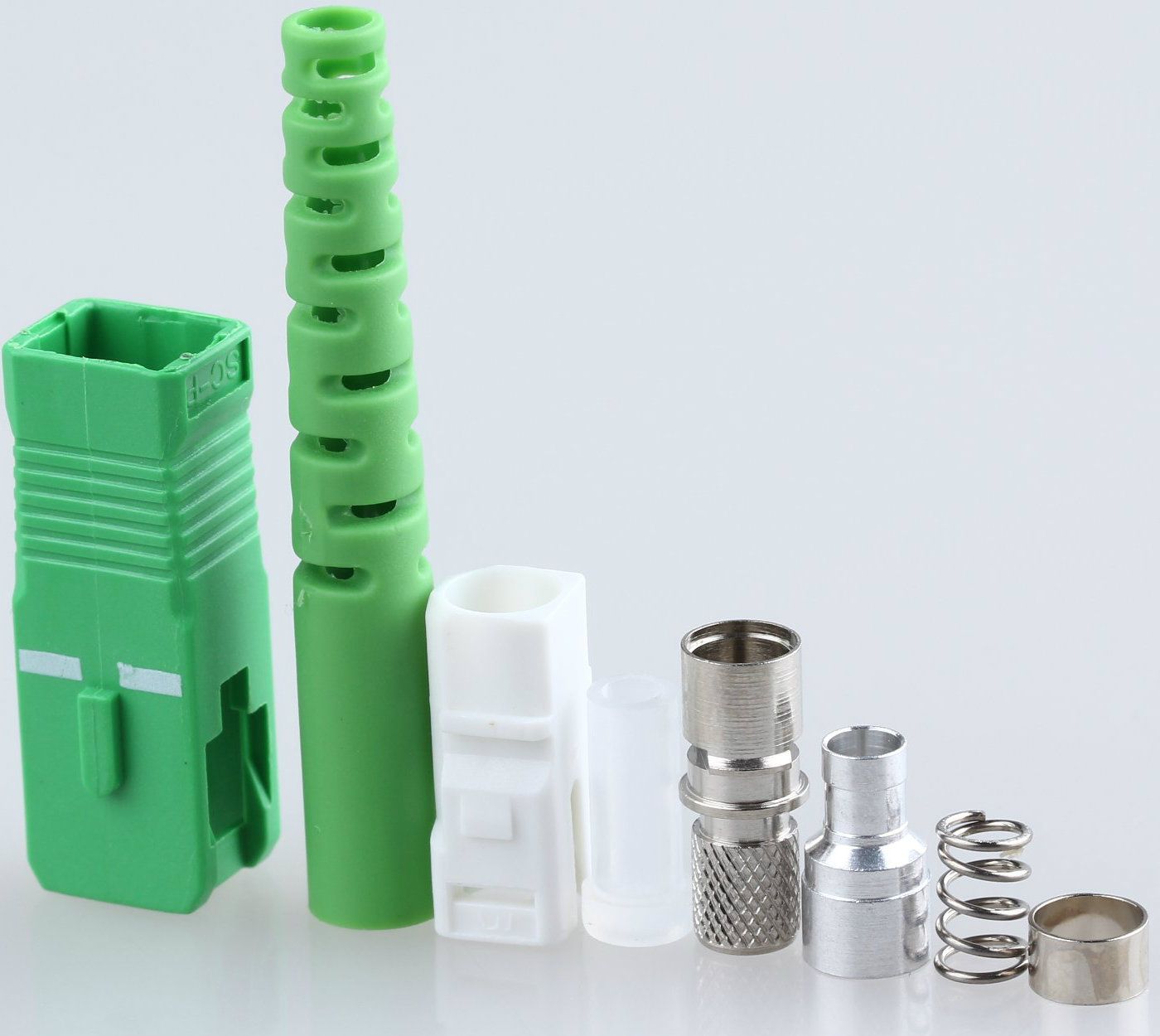 Sc/APC Simplex 3.0mm Fiber Optic Kits Connector with Green Boot