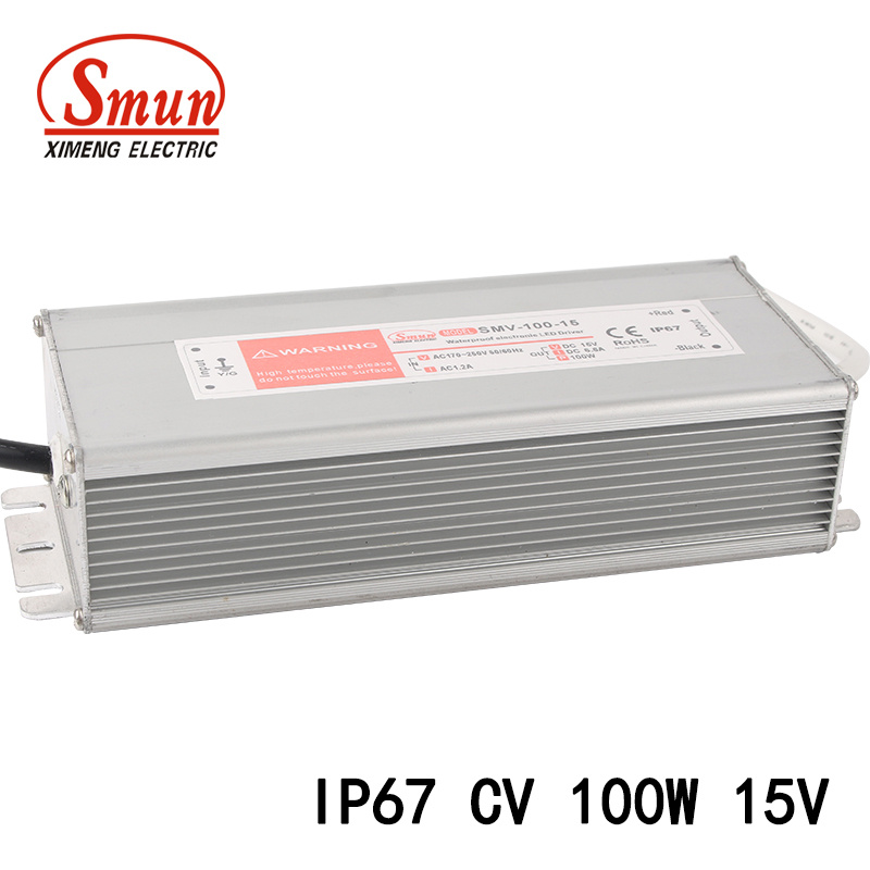 100W 15VDC 6.6A AC-DC Constant Voltage Switching LED Power Supply