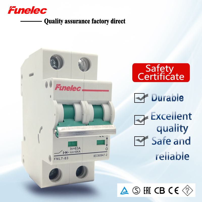 Fnl7 2p 1000V 20A 25A 32A 6ka PV DC MCB