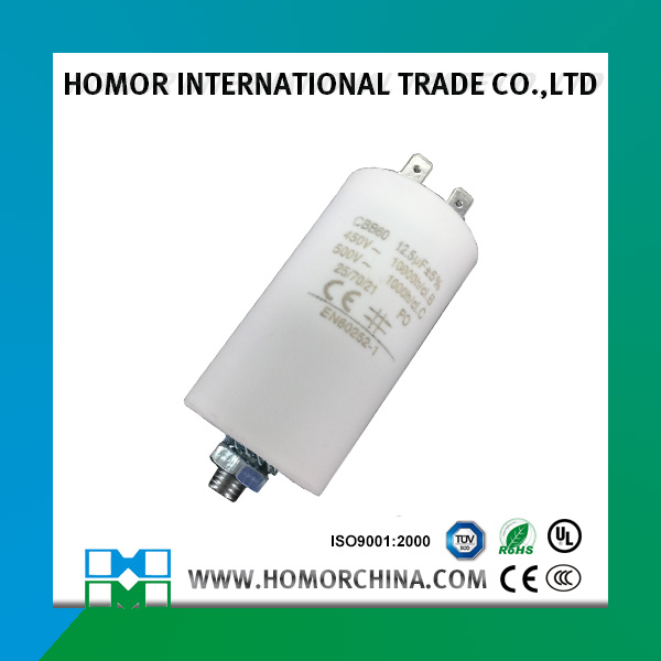 Cbb60 Series AC Motor Capacitor 12.5UF 450V