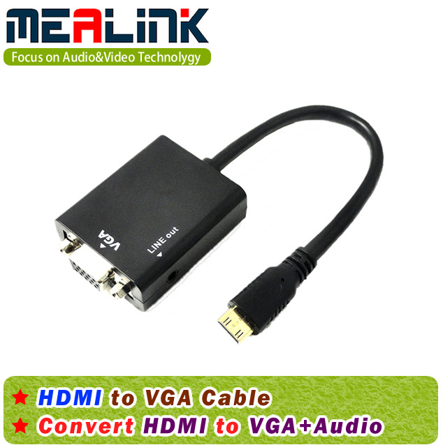 HDMI to VGA+3.5mm Audio Cable