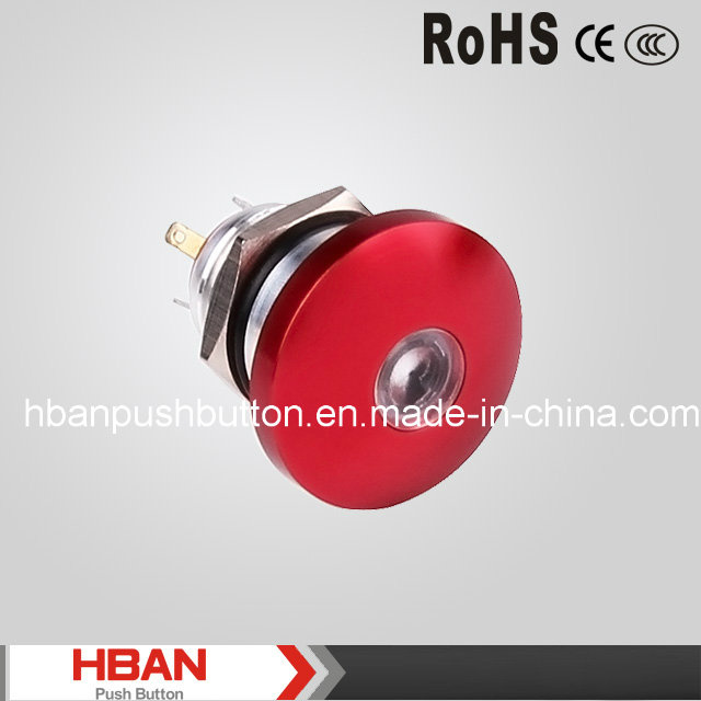 Mushroom Head Push Button Switch with LED Light
