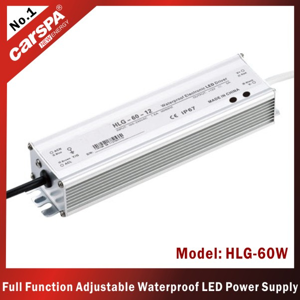 60W Full Function Adjustable Waterproof Power Supply (HLG-60W)