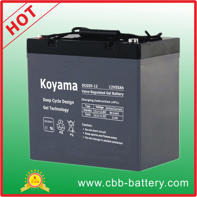 55ah 12V Deep Cycle Gel Accumulators/ Battery for Material Handling