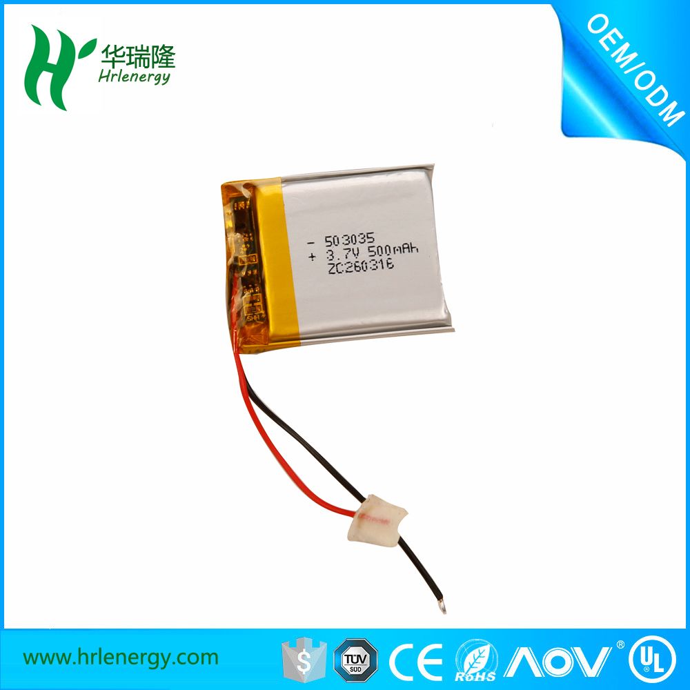 Rechargeable 502035 300mAh Li-Polymer Lithium Battery for GPS Tracker
