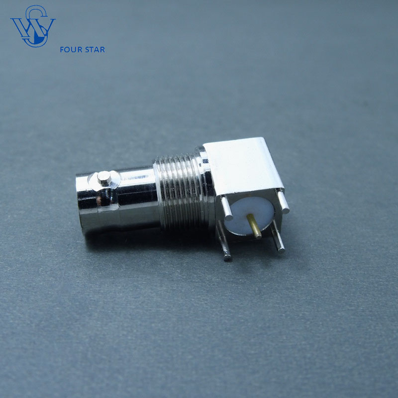 RF Coaxial 50ohm BNC Female Jack Bulkhead Right Angle Connector for P. C. B Mount