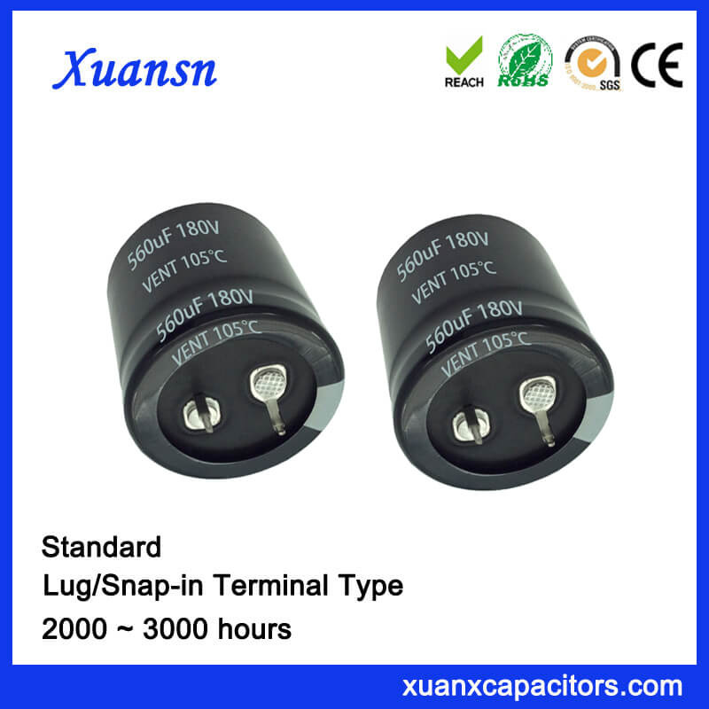 Electronics Part 180V 560UF Capacitor Electrolytic Snap in