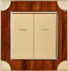 British Standard Two Gang Wall Switch Flat (N6)