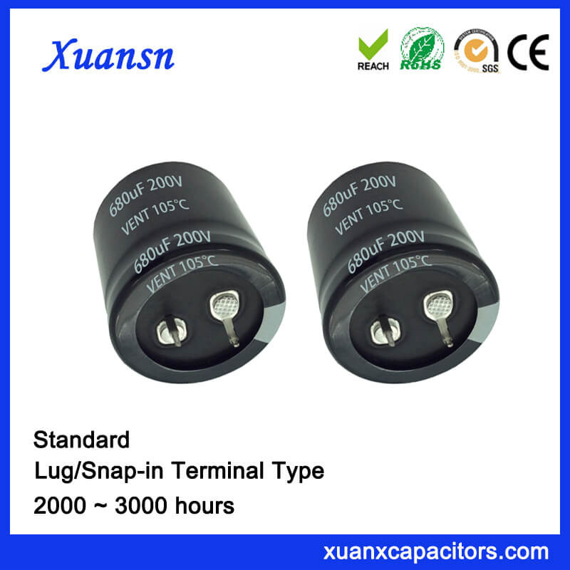 Factory Directly Snap in 680UF 200V Capacitor 3000hours