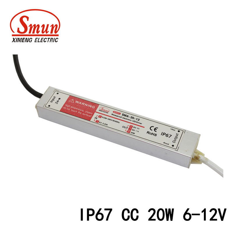 20W 6-12V 1.7A Constant Current LED Driver Waterproof Power Supply