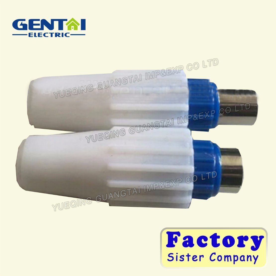 9.5mm Antenna TV Plug Connector with Blue Ring