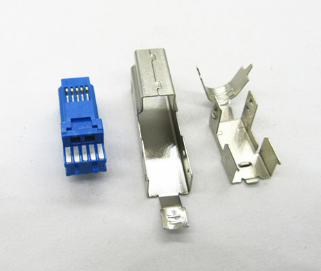 USB 3.0 Type B Plug Kit Connector