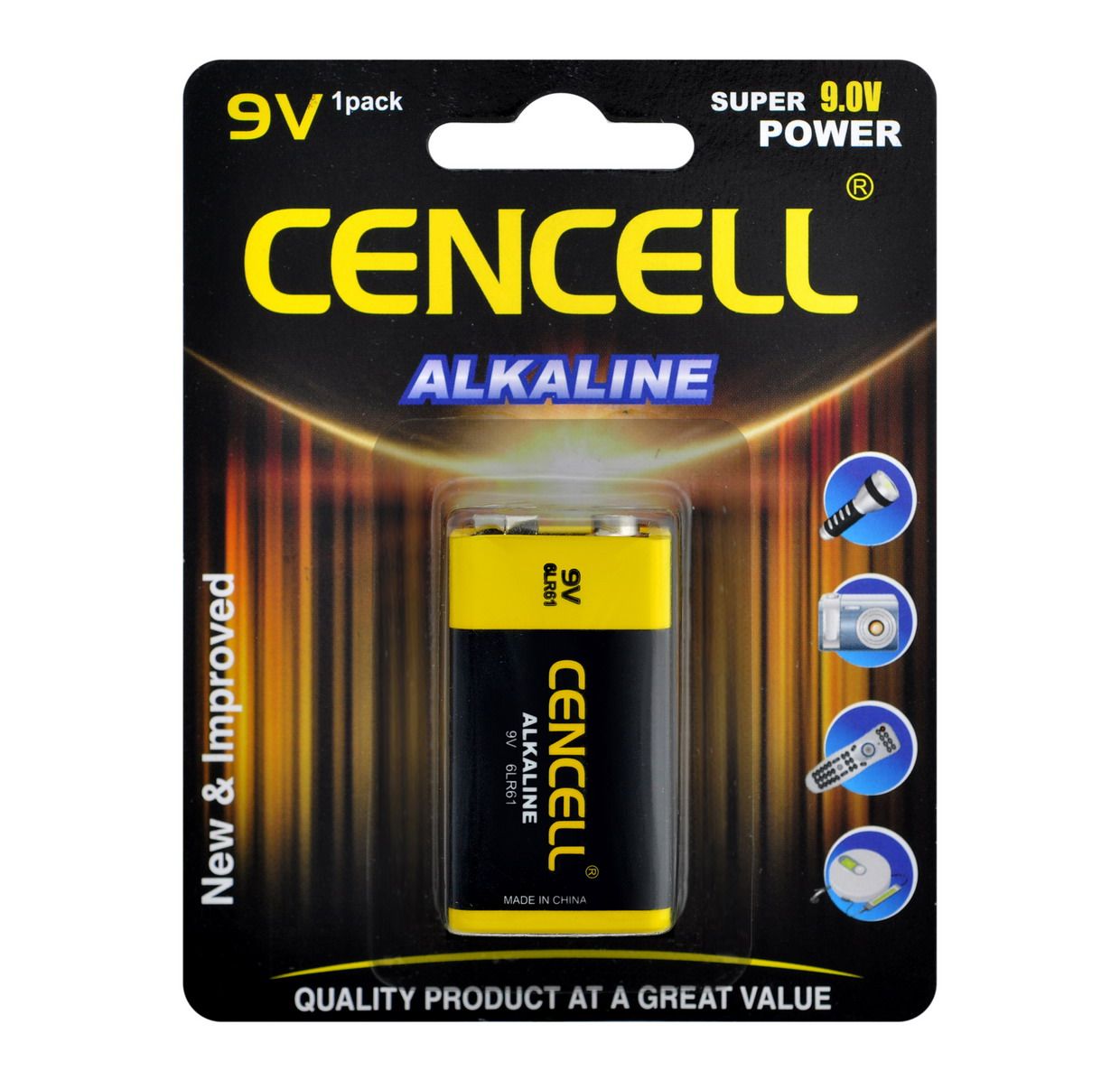 High Quality Alkaline Battery 9V/6lr61